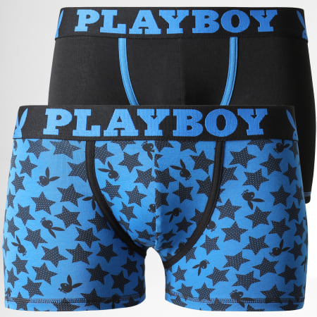 Playboy - Lot De 2 Boxers Classic Cool Noir Bleu Roi